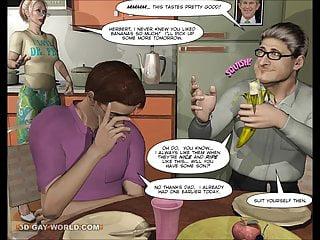 3d cartoon animation mit gefesselter schülerin